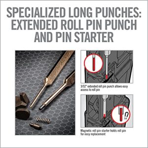 Real Avid ACCU PUNCH HAMMER AND MSR PIN PUNCH SET, Red, Non Marring Punch Pin Starter US