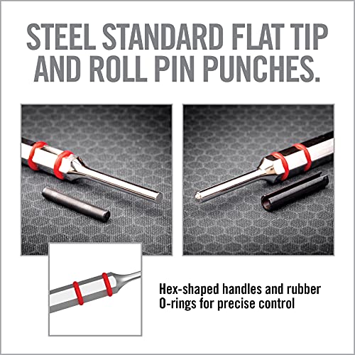 Real Avid ACCU PUNCH HAMMER AND MSR PIN PUNCH SET, Red, Non Marring Punch Pin Starter US
