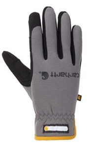 carhartt men's work-flex lined glove, gray, xl