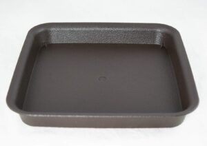 square plastic humidity tray for bonsai tree and indoor plants (inner) 7.25"x 7.25"x 1" - dark brown