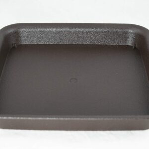 Square Plastic Humidity Tray for Bonsai Tree and Indoor Plants (Inner) 7.25"x 7.25"x 1" - Dark Brown