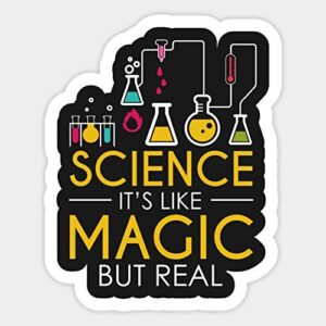 science is like magic but real positive quote vinyl sticker