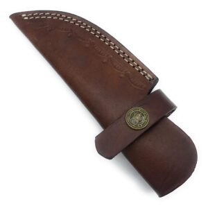 7" long custom handmade leather sheath for 4" cutting blade knife