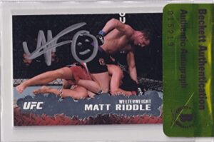 matt riddle signed 2009 topps ufc rookie card #52 rc bas coa wwe nxt autograph - autographed ufc cards