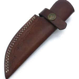 7" long custom handmade leather sheath for 4" cutting blade knife