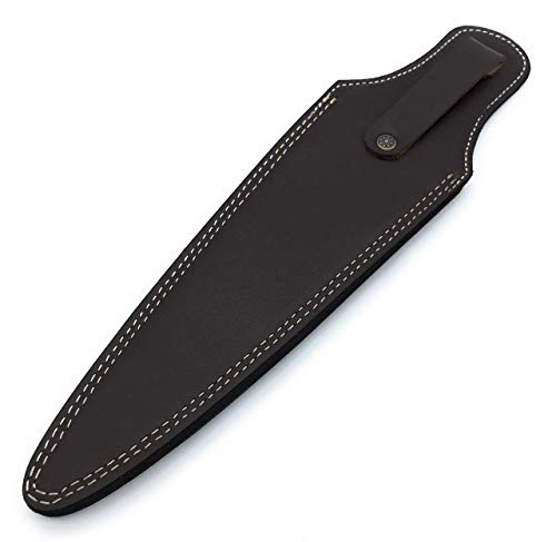 12" long custom handmade leather sheath for 7"—7.5" cutting blade dagger knife