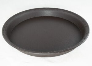 round plastic humidity tray for bonsai tree and home garden plant 12.75"x 12.75"x 1.5" - dark brown