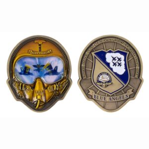 liphontcta vg u.s. navy blue angels helmet shaped challenge coin