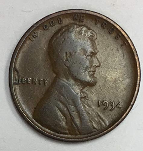 1934 P Lincoln Wheat Penny Average Circulated Good to Fine