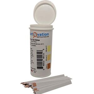 Salinity Test Strips, 0-1000 ppm [Vial of 50 Strips] for Chloride Based Salt Solutions