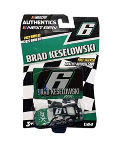 autographed 2022 brad keselowski #6 rfk racing team (next gen) nascar authentics wave 02 signed 1/64 scale collectible diecast car with coa