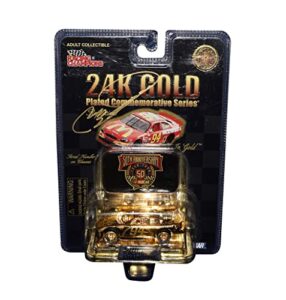 autographed 1998 bill elliott #94 mcdonald's racing gold plated (50th anniversary) vintage signed racing champions 1/64 scale nascar diecast with coa