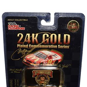 AUTOGRAPHED 1998 Bill Elliott #94 McDonald's Racing GOLD PLATED (50th Anniversary) Vintage Signed Racing Champions 1/64 Scale NASCAR Diecast with COA