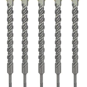 SDS Plus Hammer Drill Bit 5Pcs 9/16 in. x 6 in. Masonry Concrete Rock Drill