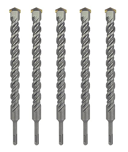 SDS Plus Hammer Drill Bit 5Pcs 9/16 in. x 6 in. Masonry Concrete Rock Drill