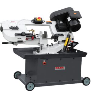 KAKA INDUSTRIAL BS-712R, 7"x12" Metal Band Saw, the bow can be swiveled between 45° and 90°Solid Design, Metal Cutting Band Saw, High Precision Metal Band Saw with 1.5HP motor 115V230V-60HZ 1PH