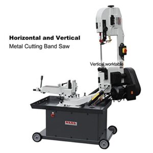 KAKA INDUSTRIAL BS-712R, 7"x12" Metal Band Saw, the bow can be swiveled between 45° and 90°Solid Design, Metal Cutting Band Saw, High Precision Metal Band Saw with 1.5HP motor 115V230V-60HZ 1PH