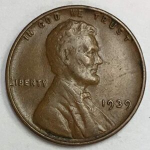 1939 P Lincoln Wheat Penny Average Circulated Good to Fine