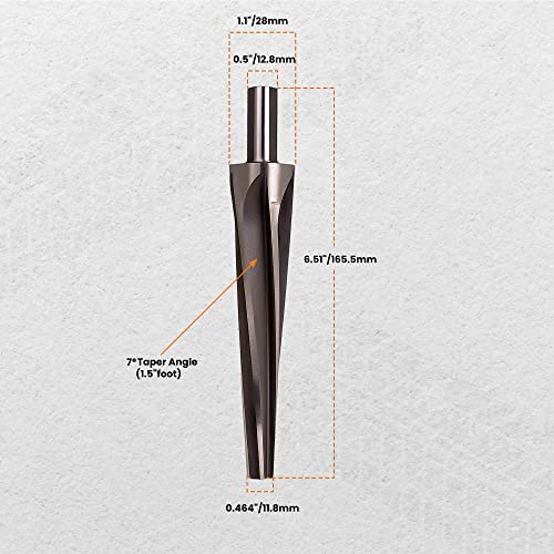 Tuningsworld Tapered Ball Joint Reamer, 7 Degree Ball Joint Tapered Reamer Tie Rod for 1-1/2" Per Foot