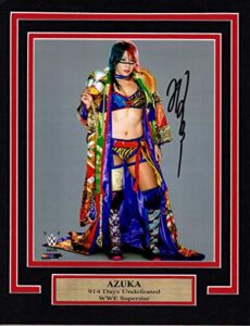 wwe asuka 11x14 matted namplate photo autograph