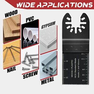 Adust 50 Wood Multitool Blades Kit Multi Tools Blades Oscillating Saw Blades Fit Dewalt Tools Ryobi Bosch Ridgid Milwaukee Rockwell Fein Multimaster Craftsman Oscillating Tool Blades (50)