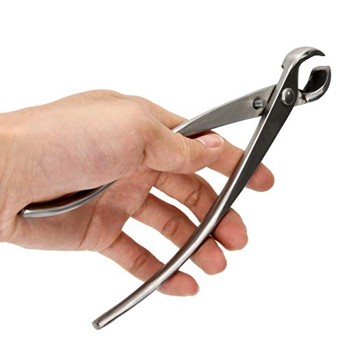 TOPINCN Bonsai Tool Branch Cutter Stainless Steel Garden Knob Cutter Bonsai Cutter Concave Cutter Gardening Tool 210mm (8.26")