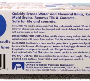 US Pumice, Pool Cleaning Blok, PB-12, Pumie PoolStone, Pumice Stone for Pools & Spa Tile, Grout & Concrete Cleaning (2)