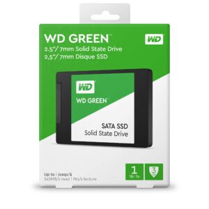 Western Digital 1TB WD Green Internal PC SSD Solid State Drive - SATA III 6 Gb/s, 2.5"/7mm, Up to 550 MB/s - WDS100T2G0A