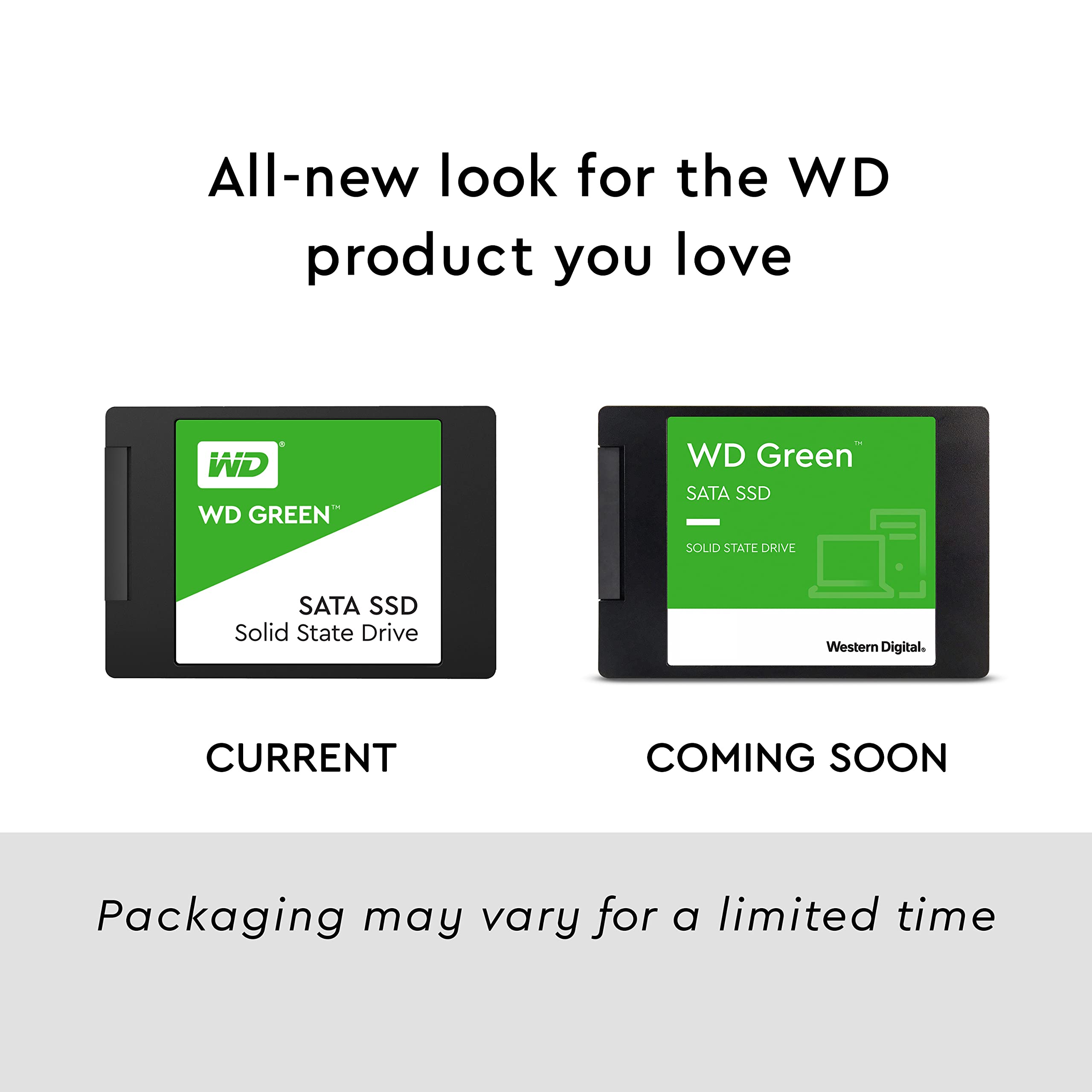 Western Digital 1TB WD Green Internal PC SSD Solid State Drive - SATA III 6 Gb/s, 2.5"/7mm, Up to 550 MB/s - WDS100T2G0A