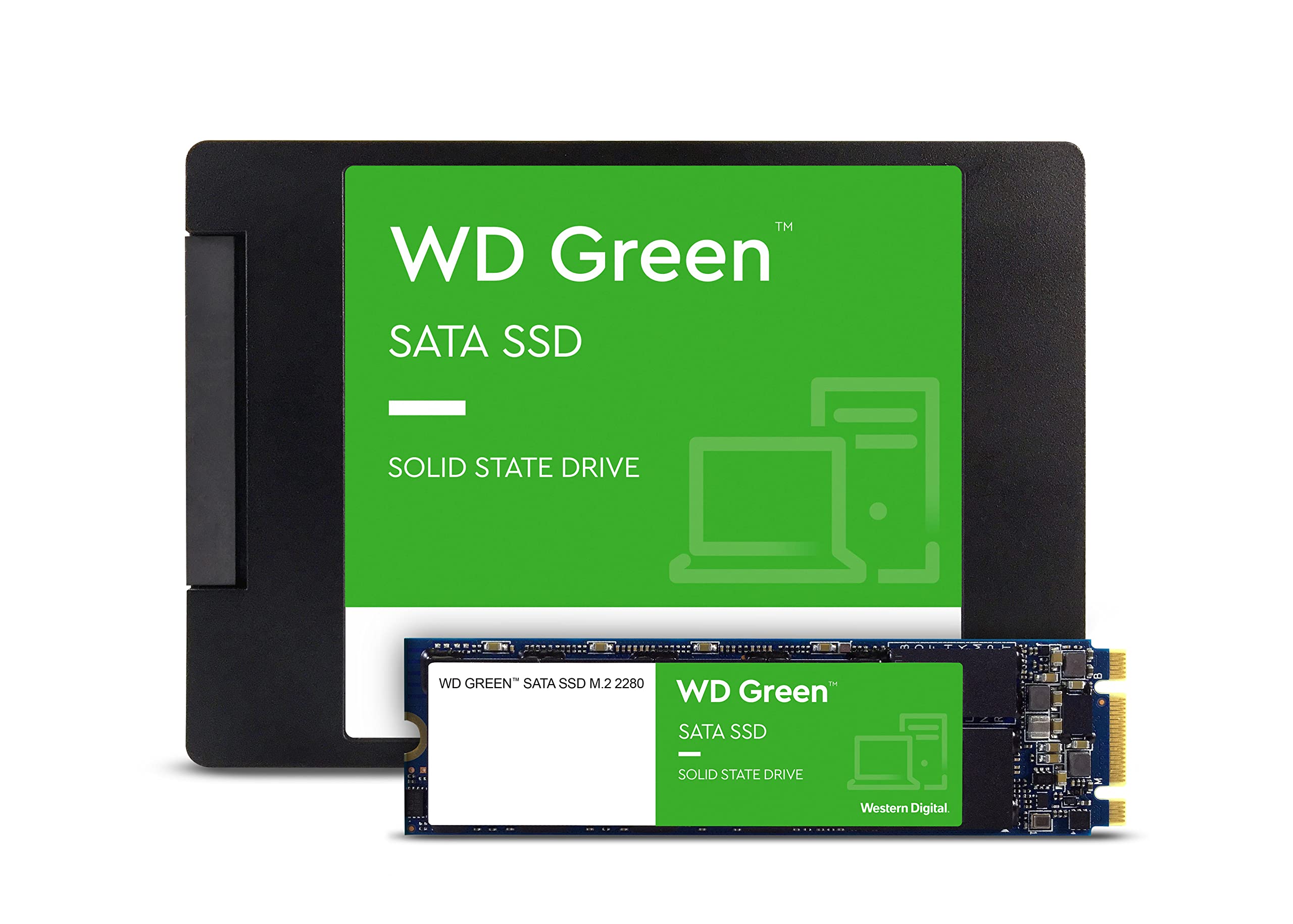 Western Digital 1TB WD Green Internal PC SSD Solid State Drive - SATA III 6 Gb/s, 2.5"/7mm, Up to 550 MB/s - WDS100T2G0A