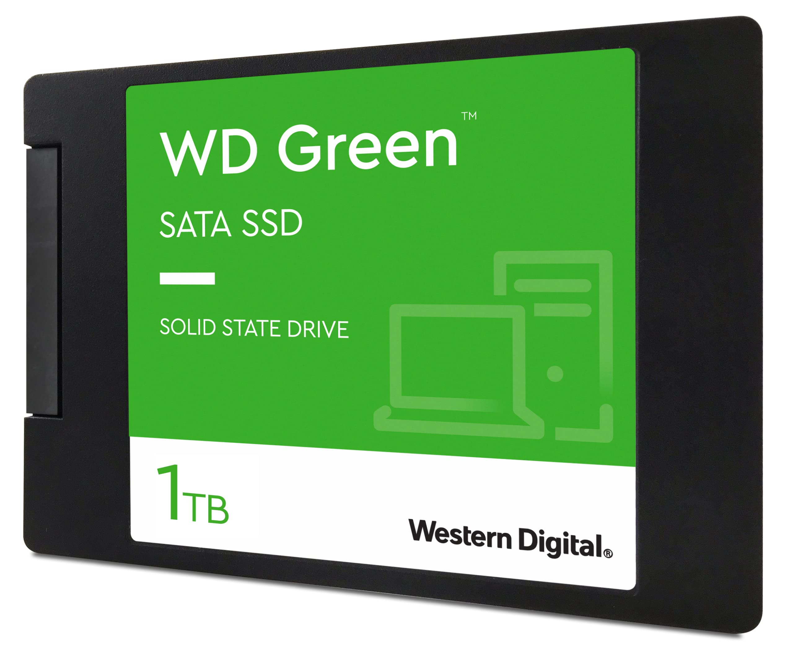 Western Digital 1TB WD Green Internal PC SSD Solid State Drive - SATA III 6 Gb/s, 2.5"/7mm, Up to 550 MB/s - WDS100T2G0A