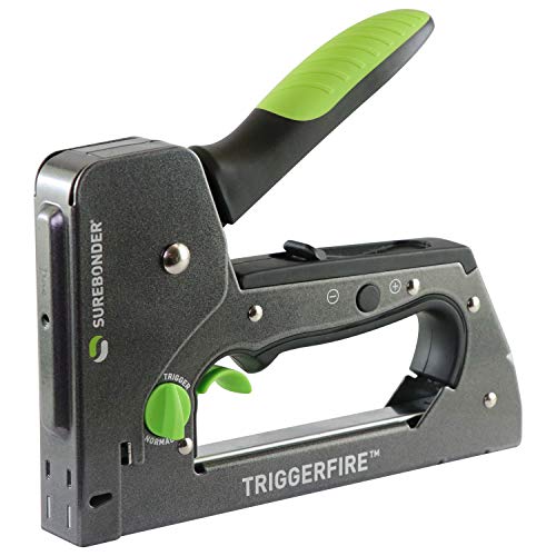 Surebonder TRIGGERFIRE Staple Gun - Tool Only (5625), Black, Green