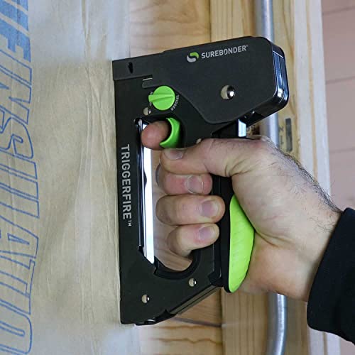 Surebonder TRIGGERFIRE Staple Gun - Tool Only (5625), Black, Green