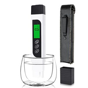tds meter digital water tester, kincrea 3-in-1 tds, ec & temperature meter with case, 0-9999 ppm, professional water quality tester for drinking water, aquarium and more jr021