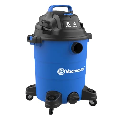 Vacmaster Wet Dry Vacuum 4 Peak HP 8 Gallon Shop Vacuum Portable Lightweight with 14.9KPa Powerful Suction for Dog Hair,Car,Garage,Workshop
