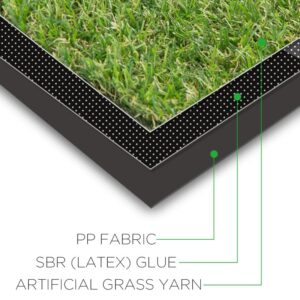 Petgrow Artificial Synthetic Grass Turf 5FTX8FT(40 Square FT),0.8" Pile Height Indoor Outdoor Pet Dog Artificial Grass Mat Rug Carpet for Garden Backyard Balcony