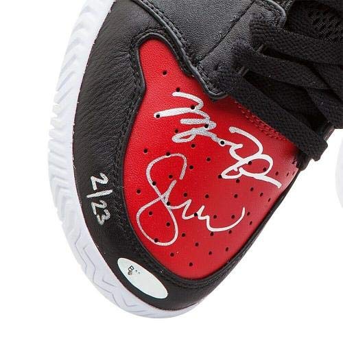 Sports Memorabilia Michael Jordan Serena Williams Dual Signed Nike Red White Shoes Bulls #/23 UDA - Autographed NBA Sneakers