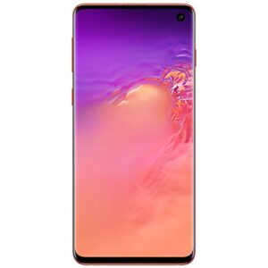 Samsung Galaxy S10 Factory Unlocked Android Cell Phone | US Version | 128GB of Storage | Fingerprint ID and Facial Recognition | Long-Lasting Battery | Flamingo Pink