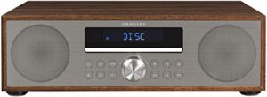 crosley cr3501a-wa fleetwood bluetooth fm clock radio and cd player, walnut