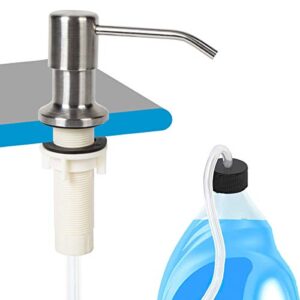 sink soap dispenser extension tube kit 47" come with kitchen dish dispenser pump (white)