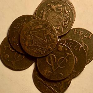 AN 1723-1793 Dutch Indies Trading Company Pirate Era Coins G+