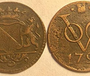 AN 1723-1793 Dutch Indies Trading Company Pirate Era Coins G+