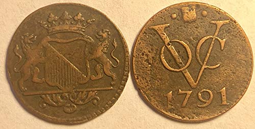 AN 1723-1793 Dutch Indies Trading Company Pirate Era Coins G+