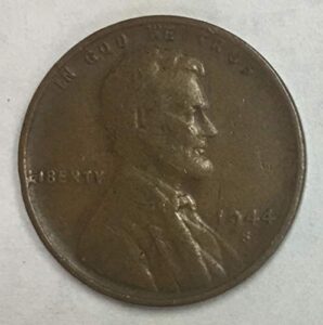 1944 s lincoln wheat penny average circulated good to fine