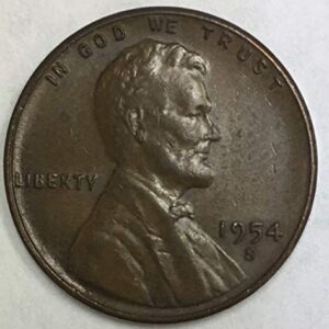 1954 S Lincoln Wheat Penny Average Circulated Good to Fine