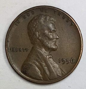 1956 p lincoln wheat penny average circulated good to fine