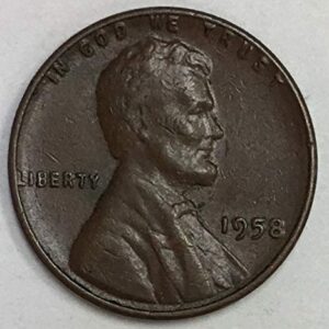 1958 P Lincoln Wheat Penny Average Circulated Good to Fine