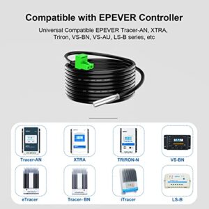 Remote Temperature Sensor for EPever Tracer Viewstar VS Landstar LS Series Solar Charge Controller RTS300R47K3.81A,3m