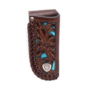 ariat leather turquoise inlay - knife sheath