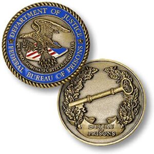 department of justice, federal bureau of prisons challenge coin
